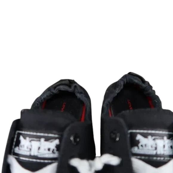Levis Shoes Womens 8.5 Sneakers Slip On Casual Canvas Comfort Tech Black Flats - Picture 10 of 13